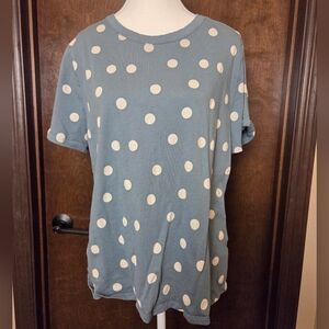 LC Lauren Conrad Polka Dot Short Sleeve Tee